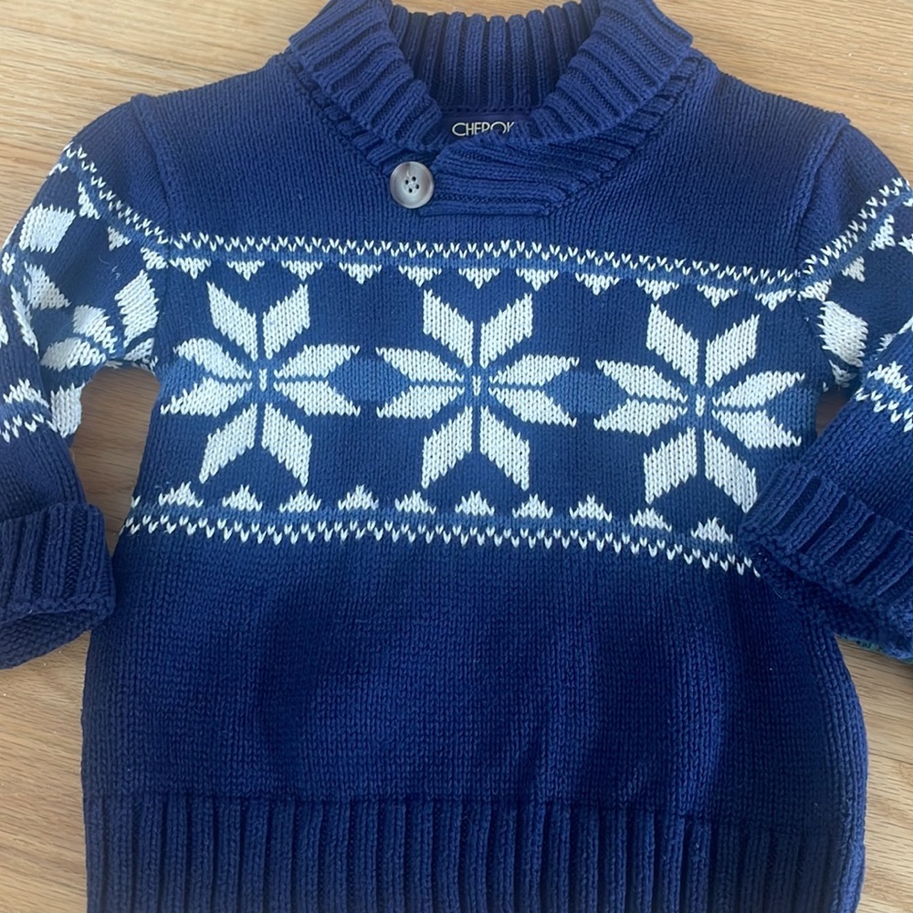 Toddler Fair Isle Apres Ski Sweater Set bundle, 3 pcs, size: 18 mo - Picture 4 of 9